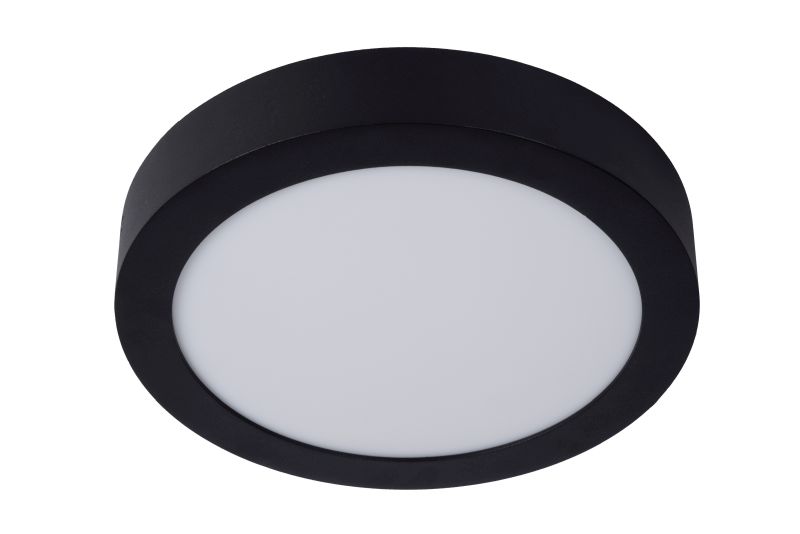 Lucide BRICE-LED - Zapustené stropné svietidlo Kúpeľňa - Ø 24 cm - LED Rozm. - 1x15W 3000K - IP44 - Čierna